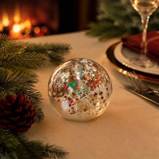 Christmas Party Favors Ice Cube Squeeze Toy, Slow Rising TPR Fidget Toy Adult Stress Relievers with Glitter Flow, Cute Holiday Decompression
