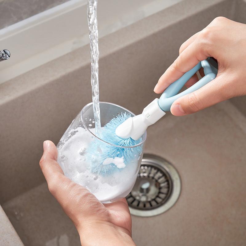 Deep Cleaning Cup Brush With Long Handle For Bottles And Glasses