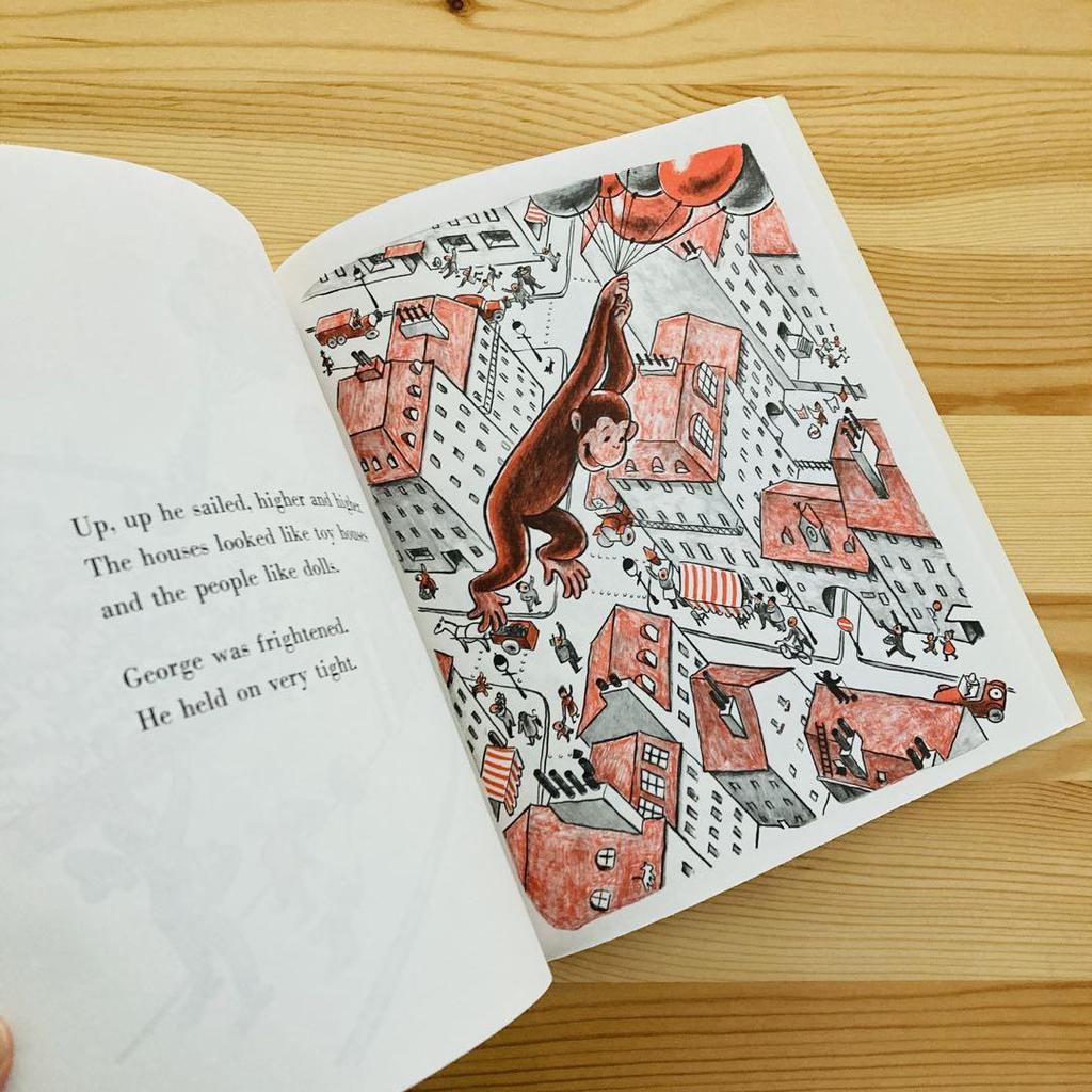 [USED] Rare vintage used English picture book H.A.REY picture book set of 4 English edition