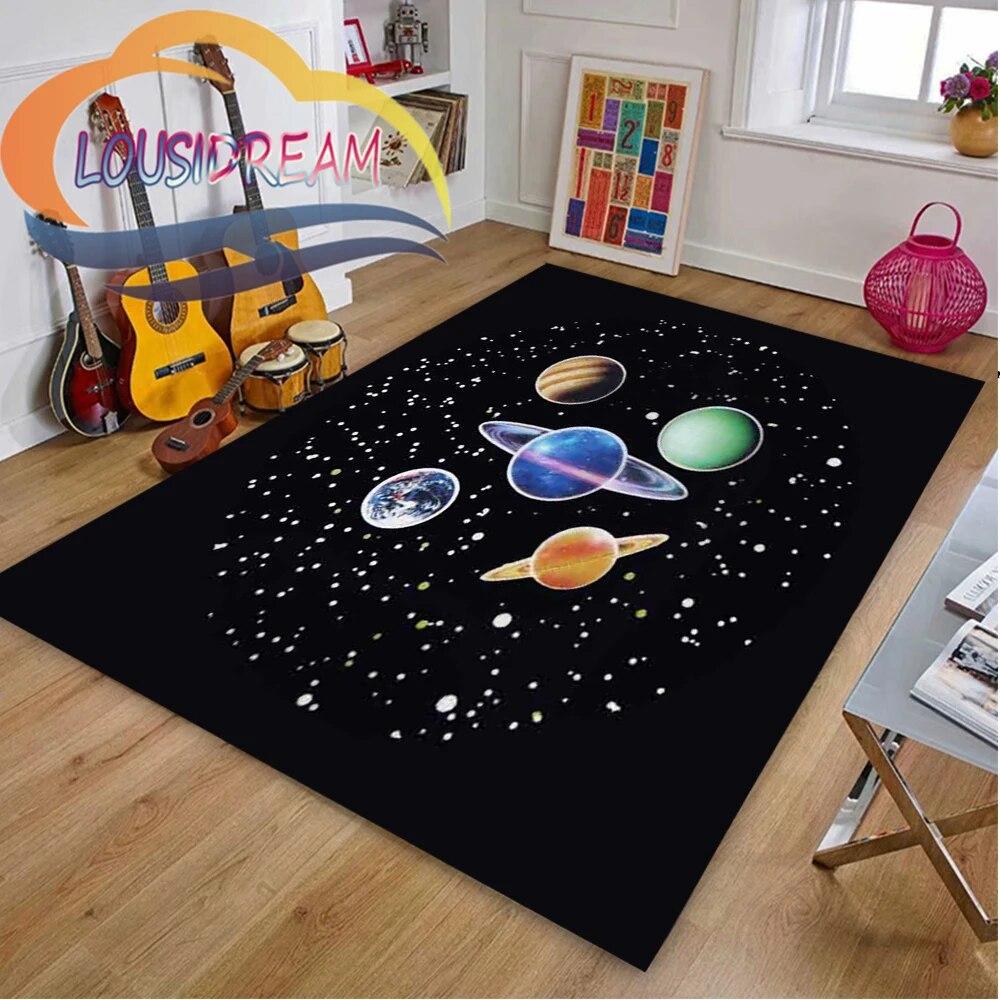 3D Pattern space universe  vector and many planets in galaxy-Popular Cushion In Europe  America Fashionable Carpet