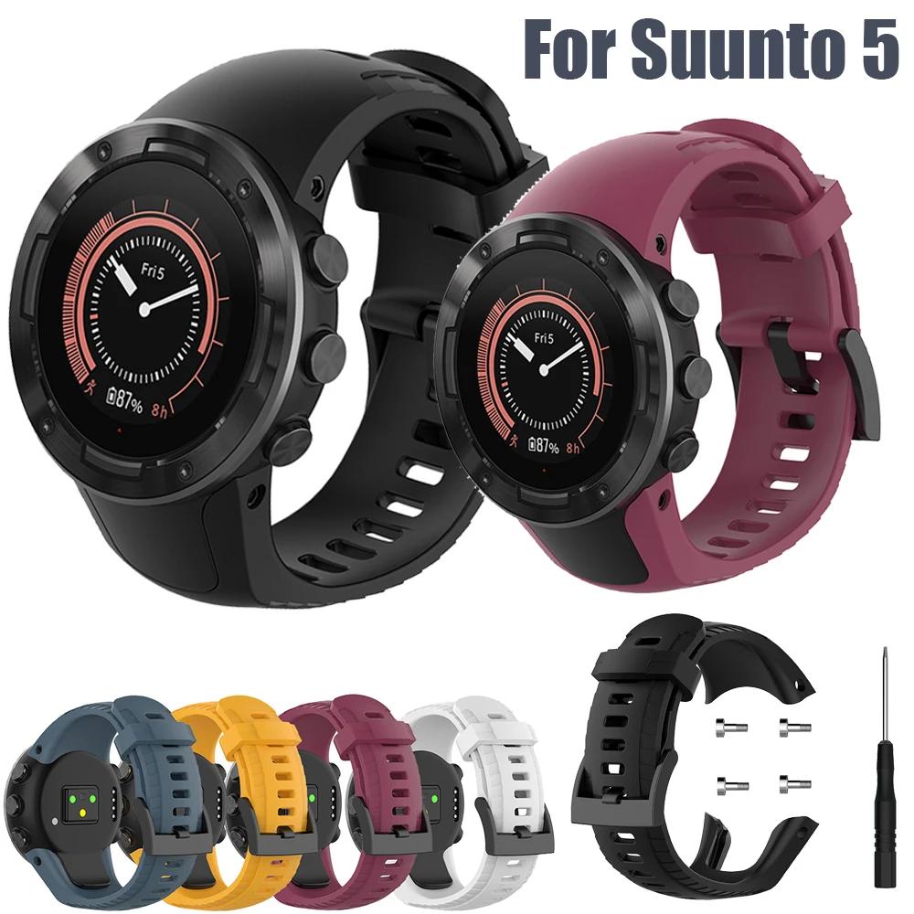 Pro Suunto 5 Chytré hodinky Náramek venku Sportovní doplňky Silikonový náhradní řemínek k hodinkám Náramek na zápěstí pásek nabíječka