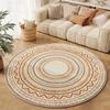 Minimalist Style Round Rug Non-Slip Circle Carpet for Living Room Floor Mat for Chair Coffee Table Bedside Decoration So Modern