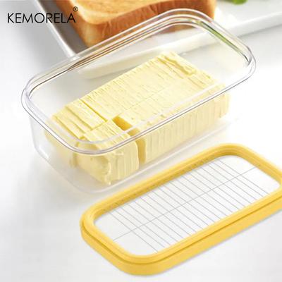 Scatola per burro con coperchio Contenitore Rettangolare Cucina Frigorifero Cibo Sigillatura Conservazione Piatto Taglierina per burro Scatola croccante per formaggio