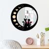 Cat Wood Mirror Wall Decor Art, Cute Cat Wooden Framed Acrylic Mirror Wall Stickers, Boho Black Cats Moon Phase Decorative Mirrors, Wooden Aesthetics