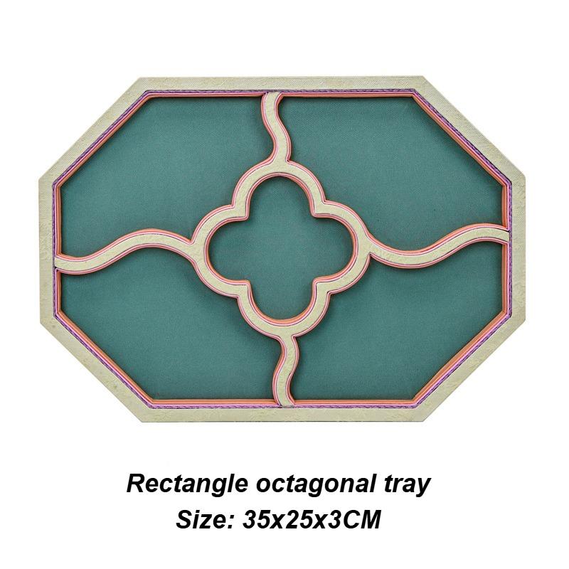 Octagonal Jewelry Tray Creative Jade Storage Display Tray Counter Bracelet Display Plate Live Streaming Jewelry Shooting Props