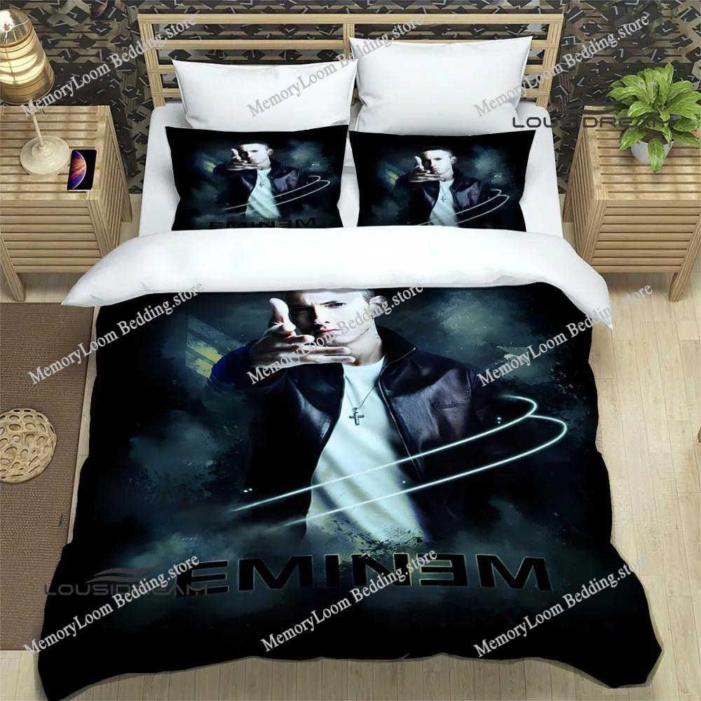 New Cozy Eminem Bedding Set Single/Twin/Full/Queen/King Size Adult Kid Bedroom Soft-Touch Duvet Cover 3D Print Bed Sheet Set