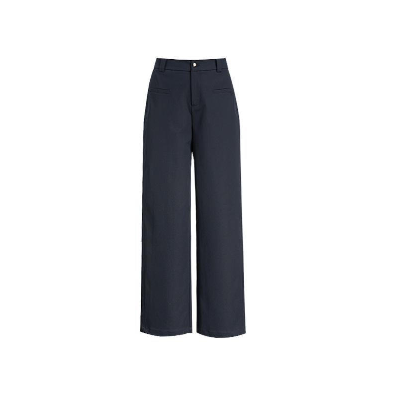 Commuter Fashion Versatile Wide-leg Pants Women's Nine-point Pants Spring New Korean Version of High-waisted Casual Straight-leg Women's Pants