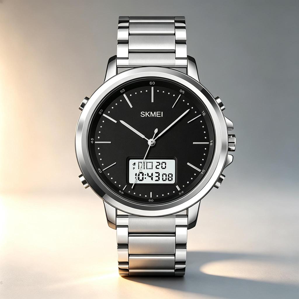 Herren-Digitaluhr SKMEI Lederarmband LED-Hintergrundbeleuchtung Schule 1652
