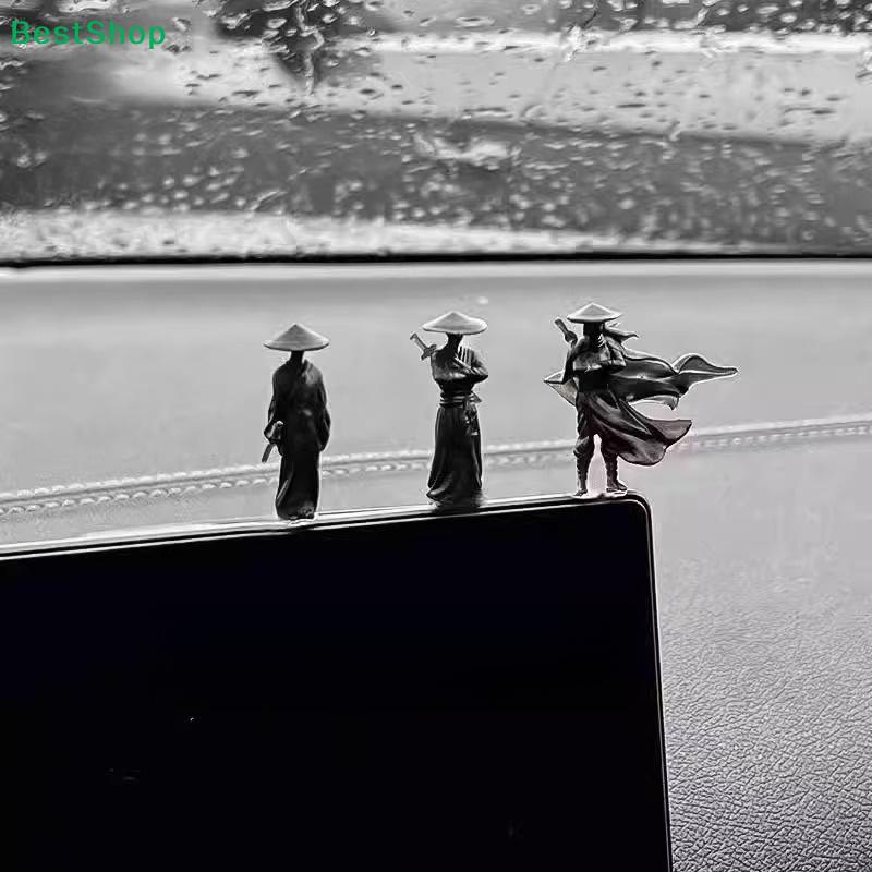 6Pcs/set Exquisite Ancient Car Statue Ornament Mini Chinese Swordsman Figure Cartoon Swordsman Miniatures Interior Decor