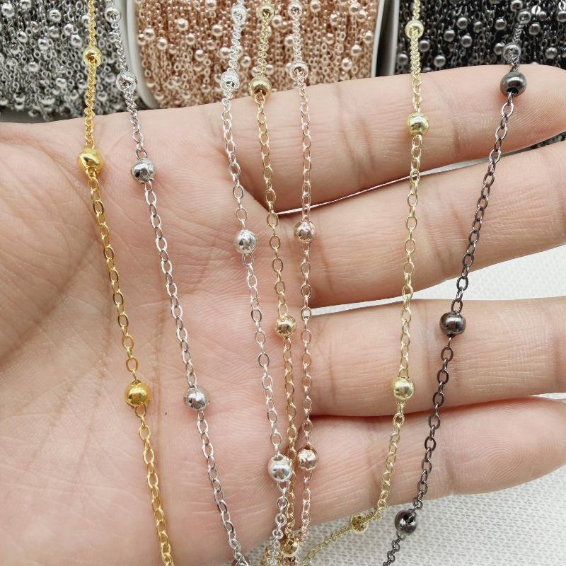 2yards Golded/silvered Plated Necklace Chain for Jewelry Making Findings DIY Necklace Chains Materials Handmade
