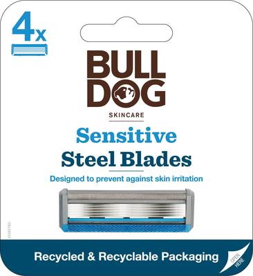 Bulldog Sensitive Replacement Blades Shaving Razor (4 Pieces)