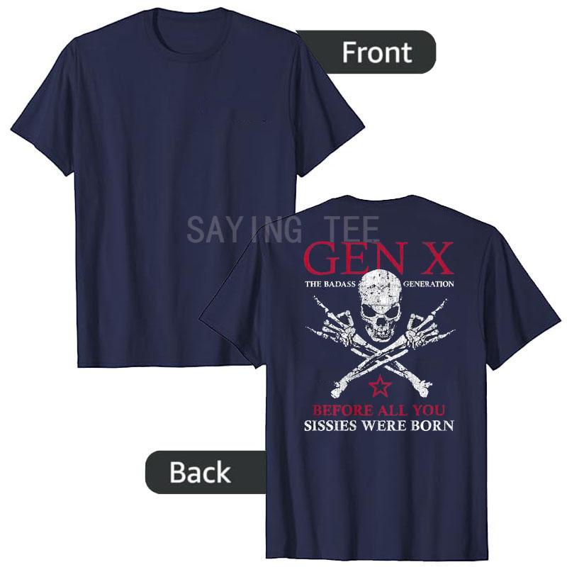 X Generation Bevor Ihr Weicheier Geboren Wurdet Totenkopf Rockhand T-Shirt Herrenmode Y2k T-Shirt Grafik Outfit Kurzarmblusen