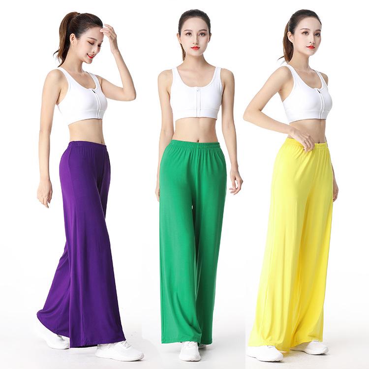 Plus-Size Modal Wide-Leg Yoga Pants - Comfortable, Breathable, and Sweat-Absorbent for Casual Sports and Fitness