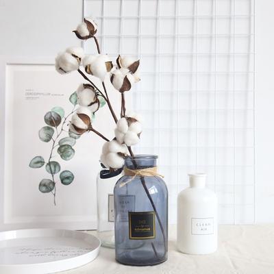 Naturally Dried Cotton Flowers Artificial Plants Floral Branch for Wedding Party Decoration Fake Flowers Home Artificial Decor