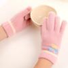 Gants cinq doigts en laine pour bébé coréen unisexe enfants école enfants tricot mitaines d'hiver coupe-froid