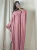 Ramadan Eid Weiche Crepe Khimar Batwing Abaya Dubai Islam Muslim Modest Afrikanische Kleider für Frauen Kaftan Kebaya Robe Femme Musulma