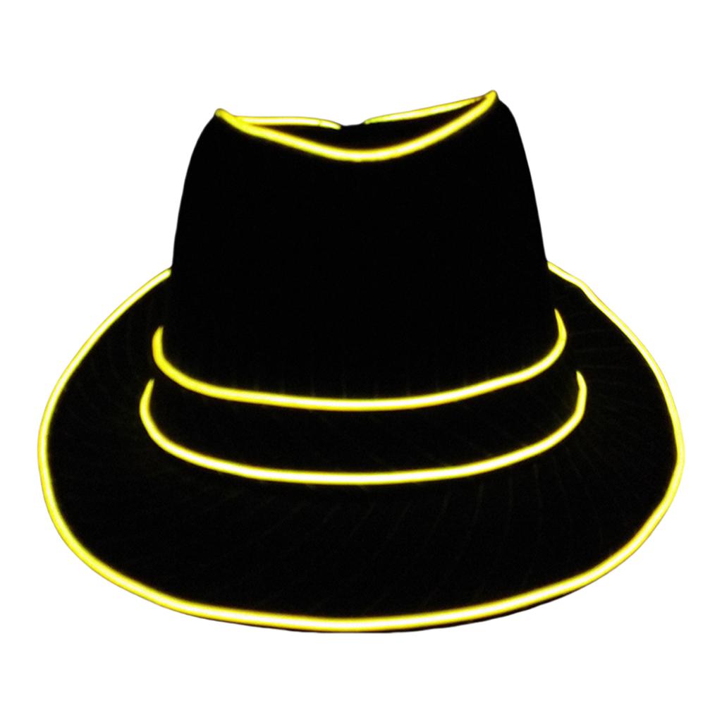 LED Top Hat for Women Men Flashing Nightclub Hat Light Up Blues Hat Adult Unisex Costume Hat Halloween Party Props Hat