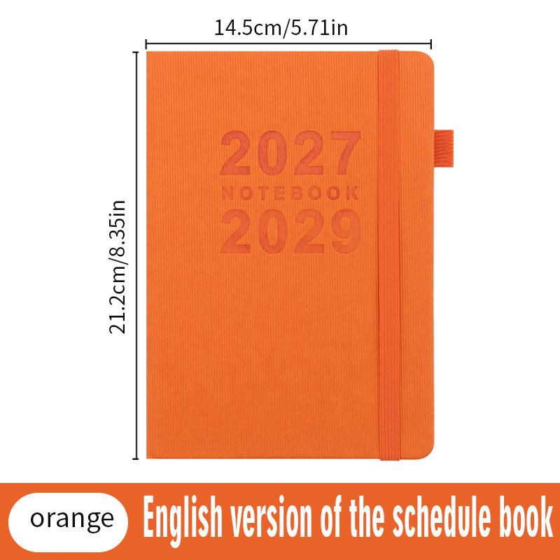2026-2028 English Agenda Planner: Thickened Weekly & Monthly Calendar Book