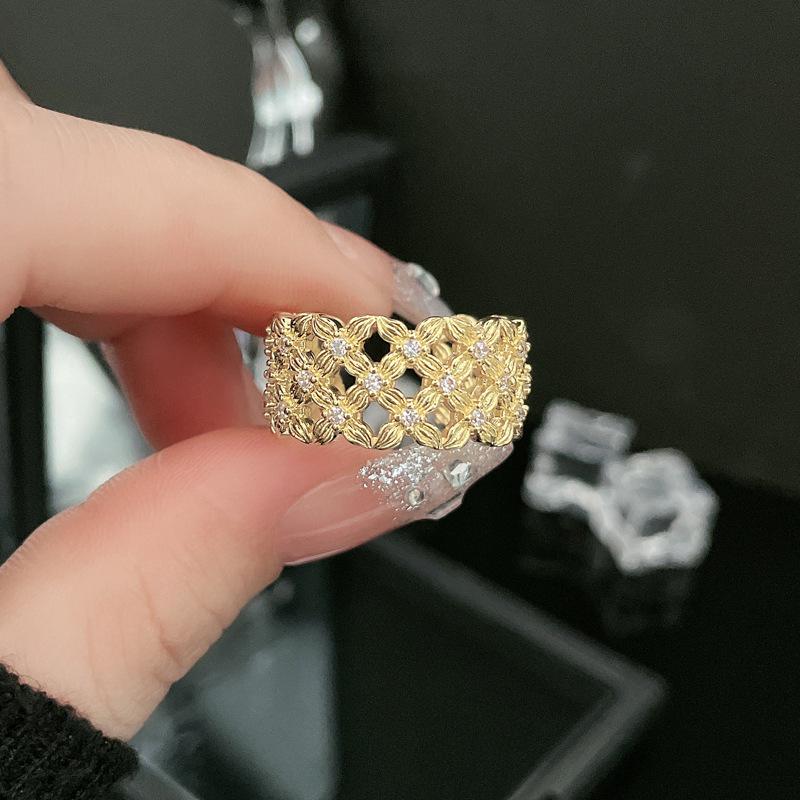 

Китайское ретро кольцо с открытым кружевом высокого класса - Женский темперамент в придворном стиле, нишевый дизайн