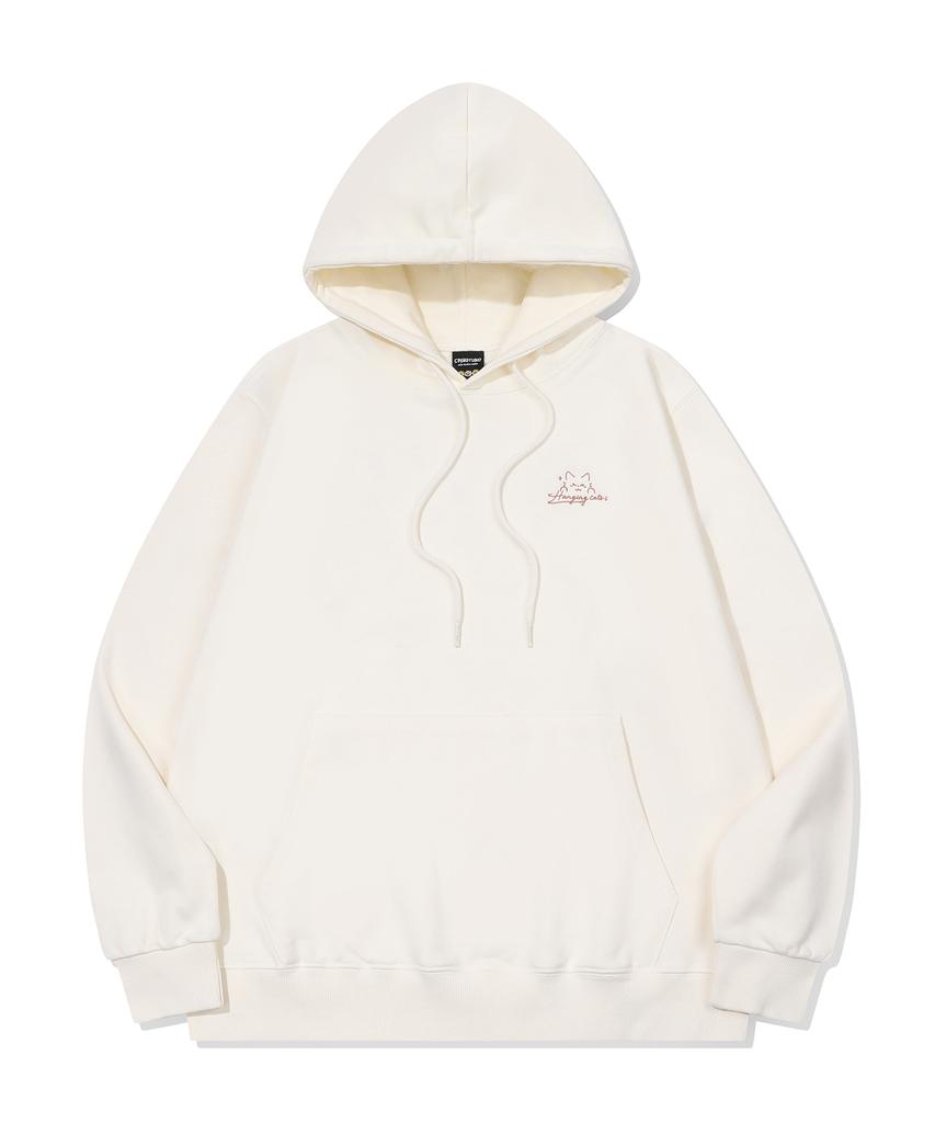 CPGN STUDIO Hanging Cats Embroidered Hoodie Cream