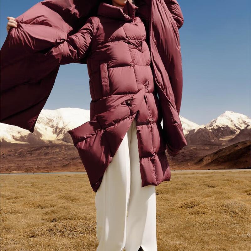 Женский легкий длинный пуховик Jiu Zi Anna Co со стойкой воротником M