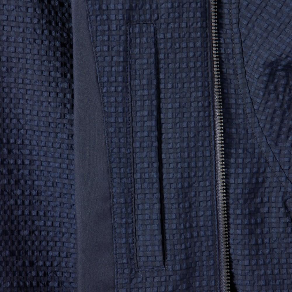 Brompton London Seersucker Set Full Zip Hoodie - Navy (P242Mjp532)