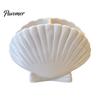 Moisture Proof Bathroom Container Shell Shape Toothbrush Holder for Countertop, 2 Compartments Waterproof Multi Compartment Storage Desktop Organizer,