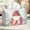 2D Flat Santa Claus Tissue Box On Chimney High Appearance Value Ornament Smooth Paper Dispensing Desktop Decoration Dual-Use Multi-Functional Storage 