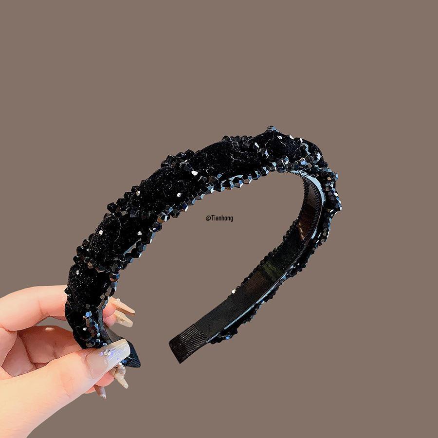 Women's Lux Faux Crystal Rhinestone Braided Headband & Hair Clip – Stylish Toothed Accessory