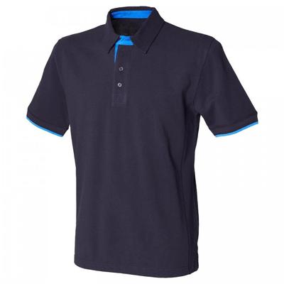 Mens Contrast Pique Polo Shirt