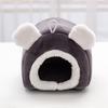 Plush Hamster House with Bear Ears Winter Warm Guinea Pig Rat Chinchilla Rabbit Parrot Squirrels Bed Nest Small Pet Cave Bed Sleeping Nest