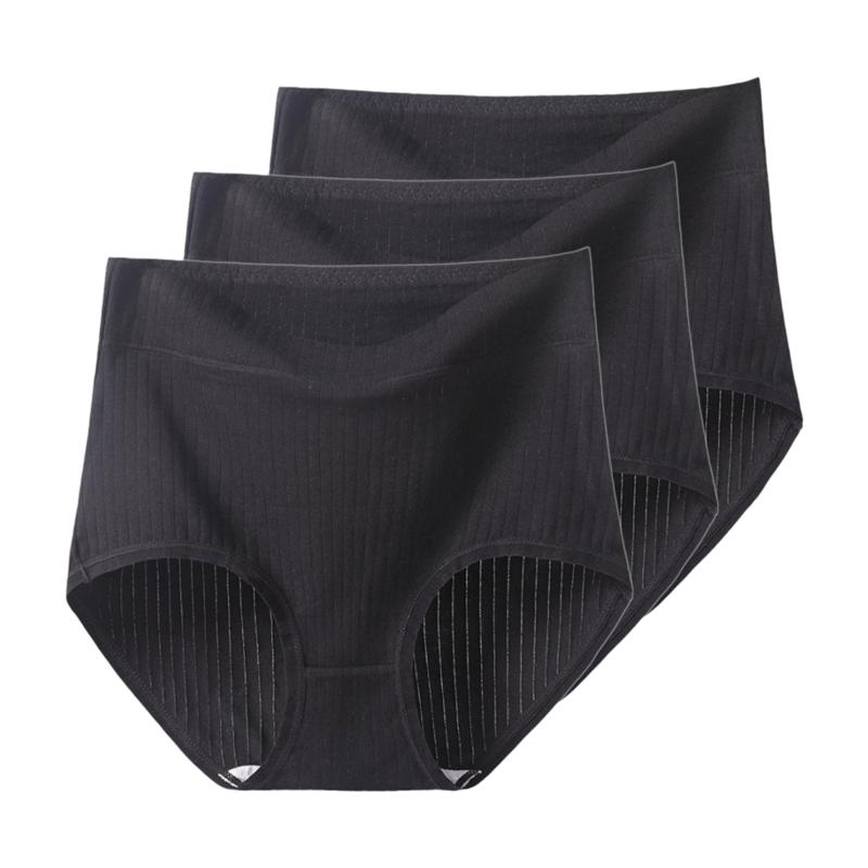 3pcs Women's Panties Cotton Underwear Plus Size Underpants High Waist Briefs XL XXL 3XL 4XL 5XL 6XL