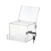 Transparente Spendenbox mit Schloss Vielseitige Acryl-Kommentar-Mehrzweck-Verwendung Trinkgeldkasse