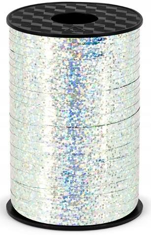 Plastic Ribbon, Silver, 5mm/225m, 1pc