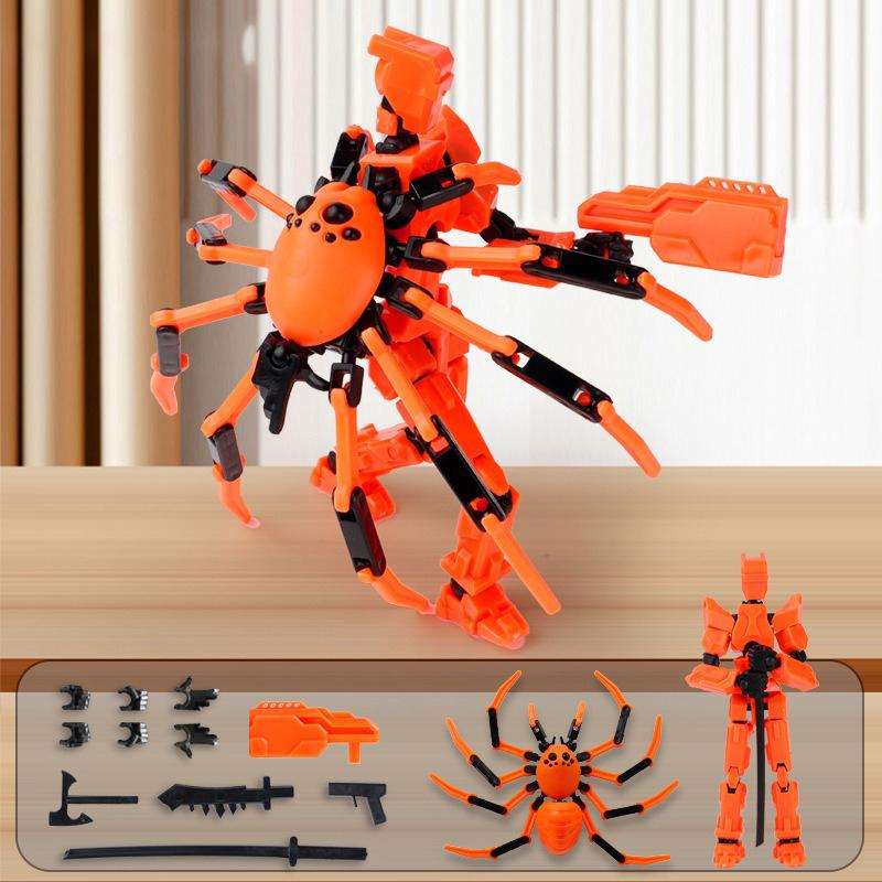 Diy Spider Dummy Action Figure 13 Multi-Jointed Movable Shapeshift Robot 3D Printed Assembly Model Toys For Kids Adult