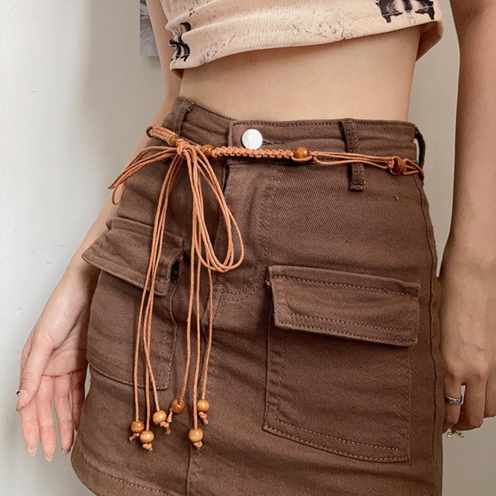 Accessory Retro Waistchain Cotton Linen Rope Bohemian Waist Belt Fashion Decoration Belt