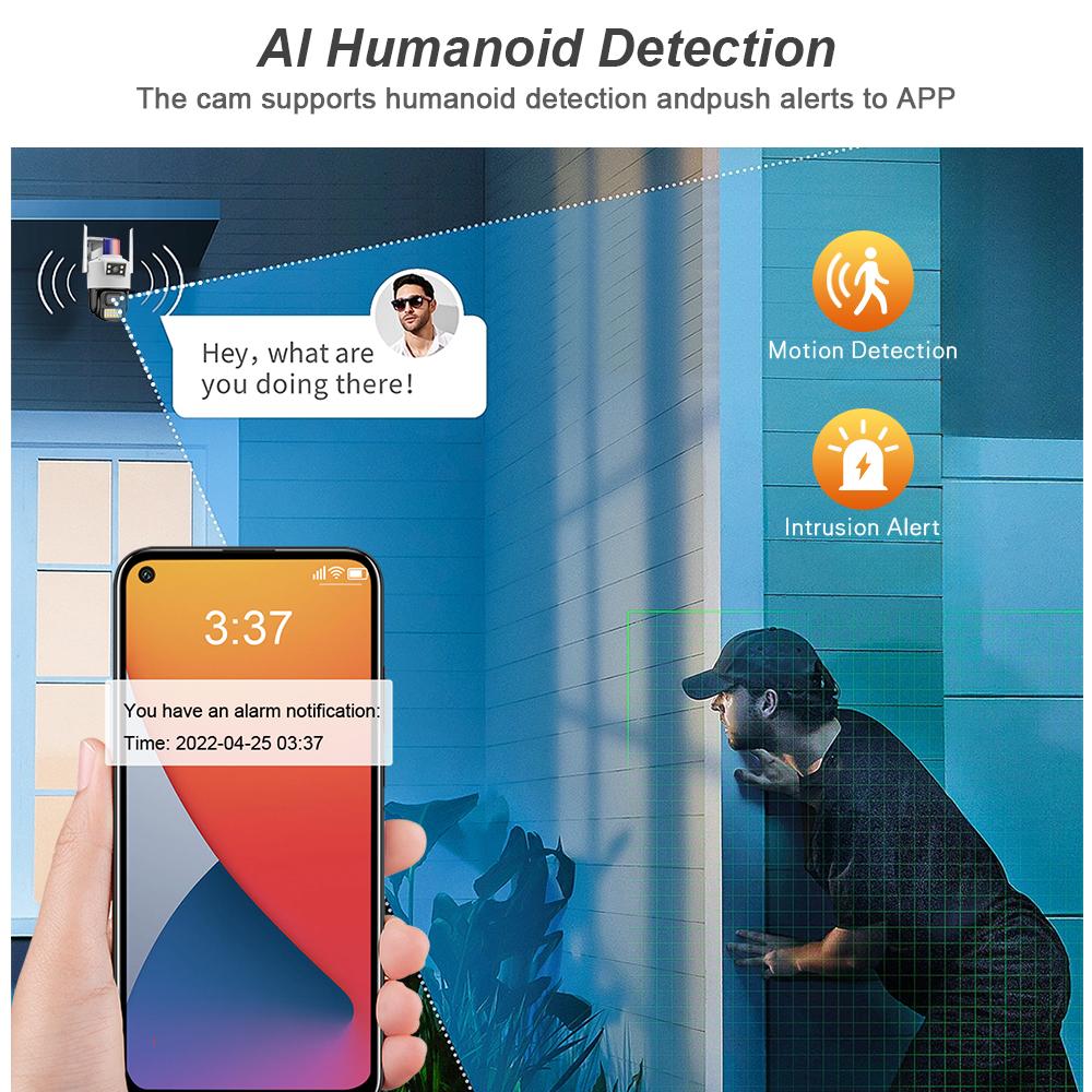 Kamera sieciowa WIFI/4G IP, kamera monitorująca GSM o wysokiej rozdzielczości, automatyczne śledzenie, widzenie nocne, monitoring bezpieczeństwa