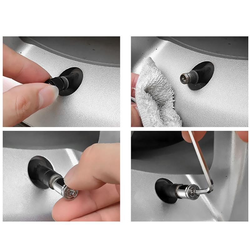 4Pcs Anti-Theft Sport Tire Valve Dust Caps Dustproof Tire Cap Valve Stem Caps