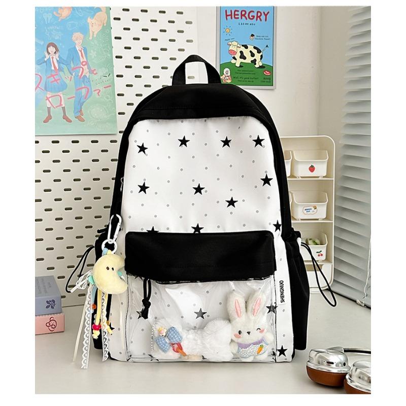 The New Schoolbag Is High-value, Fresh, Sweet and Cute, and the Star Backpack Is Lightweight for Junior High School Students. Spring Outing Backpack.