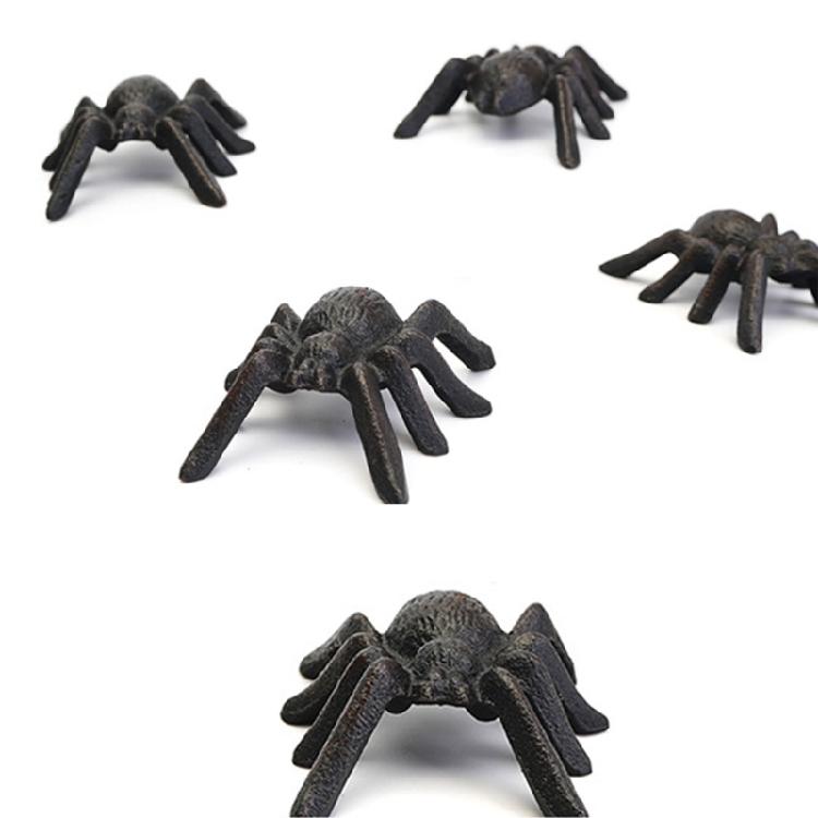 Antique Spiders Statue Cast Iron Animal Figurine Decoration Gothic Office Desk Shelf Accessories Art Piece Paperweight