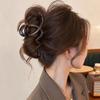 2Pcs/Set Elegant Solid Wave Plastic Hair Claw Clip, Sweet Hair Ornament Hairpin for Women Girls Fashion Hair Accessories