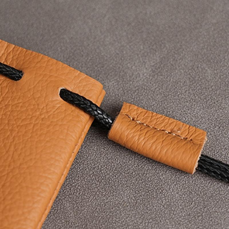 Genuine Leather Jewelry Pouch Soft Protective Bag For Necklaces Earrings Gift Packaging Customizable Size Color