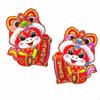 Chinese Year Door Sticker, Flocked 3D Cartoon Horse, Festive Fu Character Decor