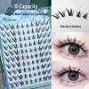 Natural Style Nine-Tailed Fox False Eyelashes – Large Capacity, Photogenic, Segmented Clusters for Beginners, 10 Rows.