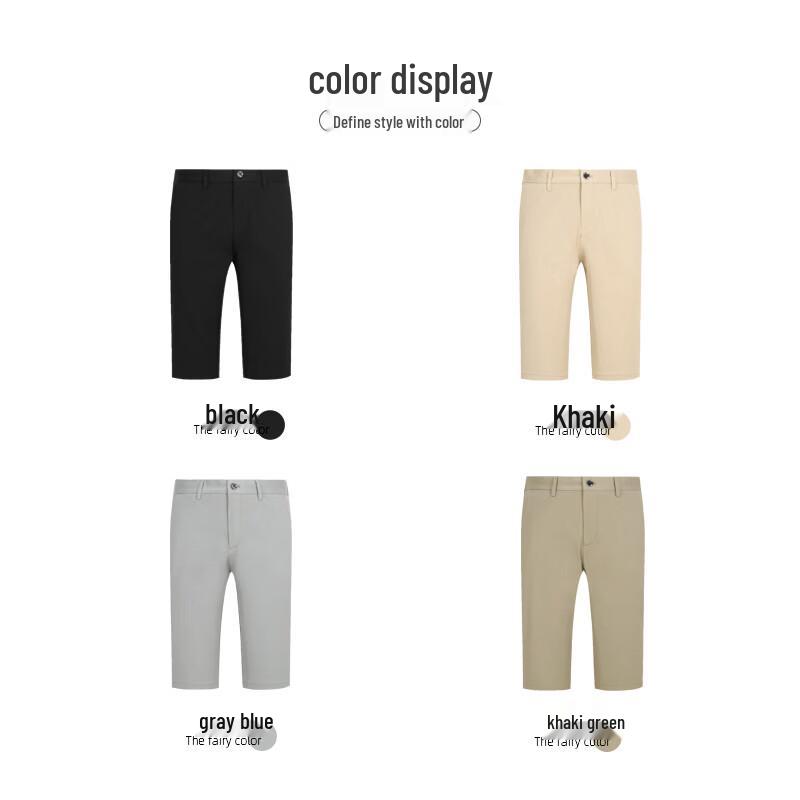 Langdeng Men's Summer Casual Straight-Fit Shorts