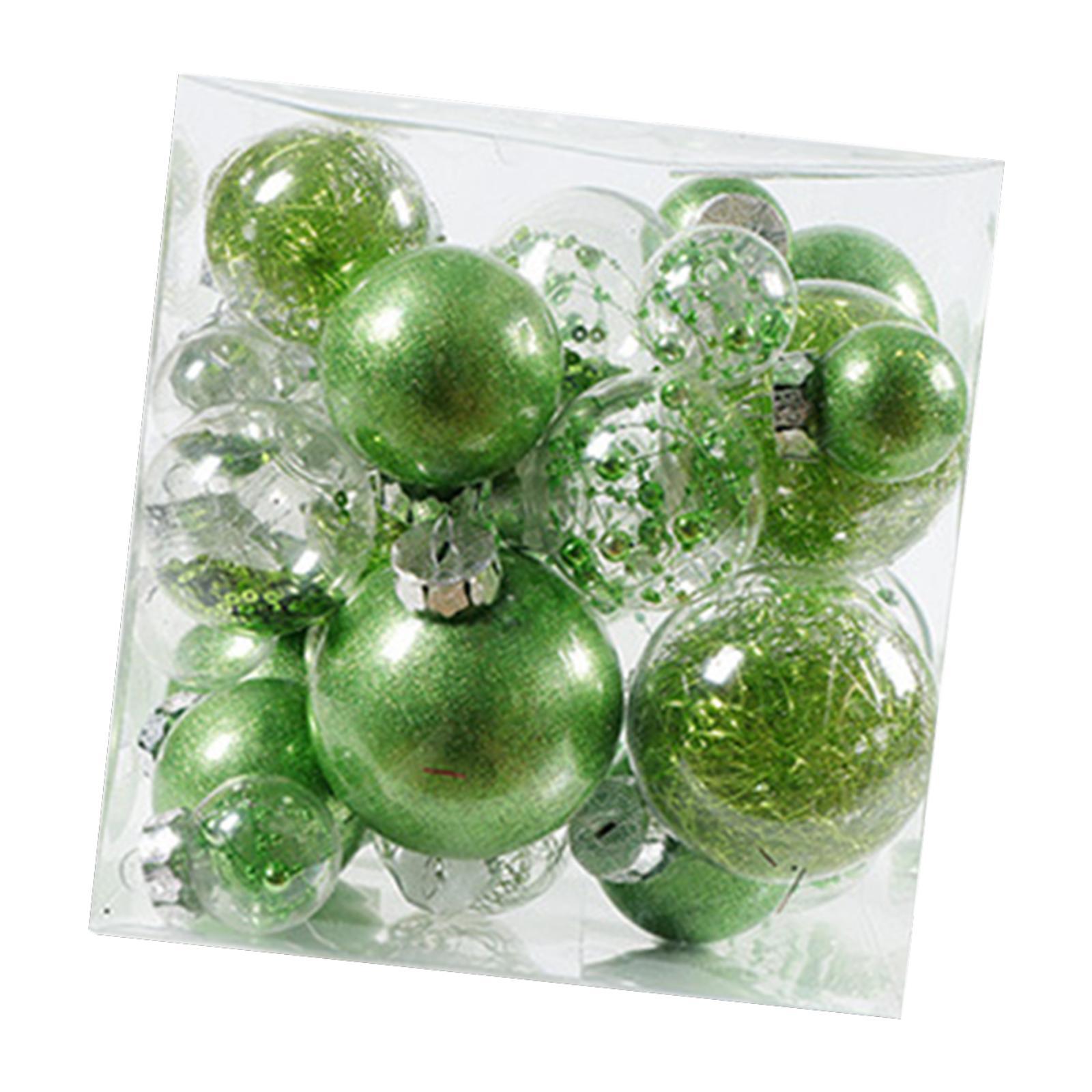 

34Pcs Christmas Balls Ornaments Decor Pendants Christmas Tree Xmas Balls for зелёный