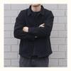 Men's Korean-Style Black Denim Jacket: Trendy, Simple, Versatile, Loose Fit for Teens and Students, Perfect for Autumn and Winter.
