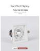 LED Double/Triple-Head Square Downlight: Recessed Aluminum Gimbal Light, COB Spotlight for Commercial Use