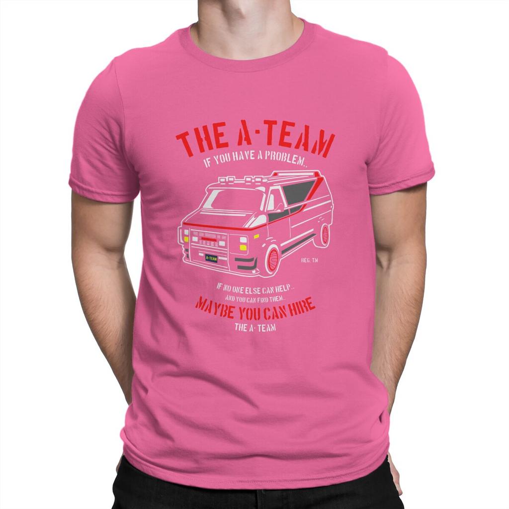 Mashup TV 80s Hanniba Men T Shirt The A-Team Crazy Tee Shirt Short Sleeve Round Collar T-Shirts Pure Cotton Printing Clothing