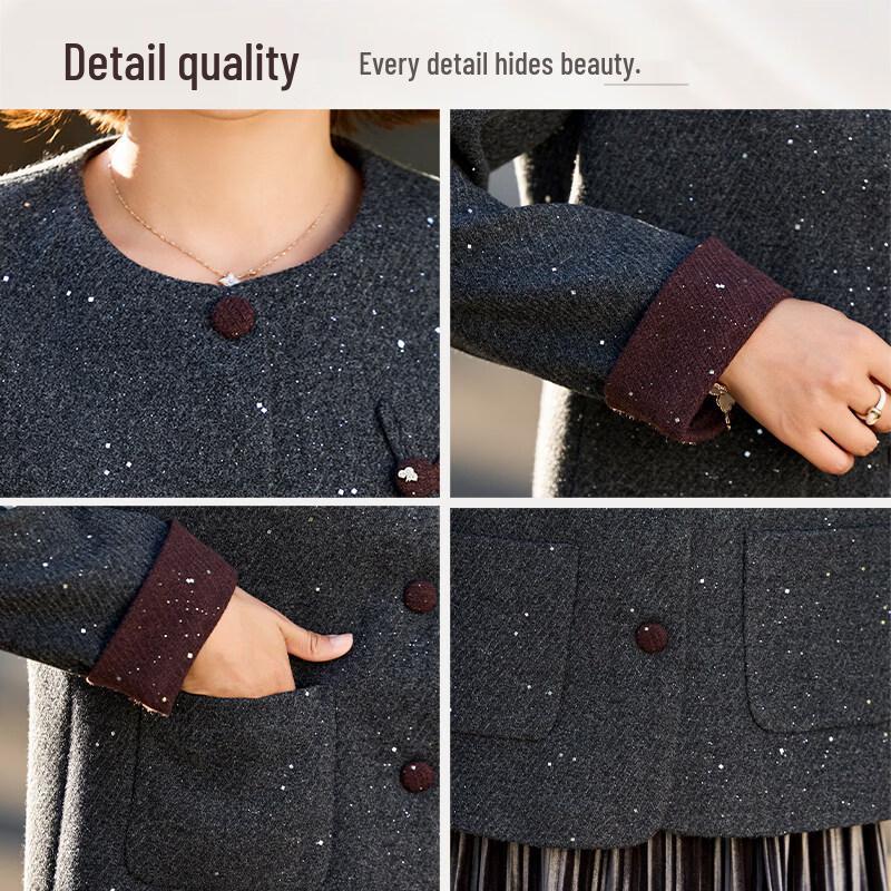 Elegant Women's Spring Autumn Little Fragrant Style Jacket